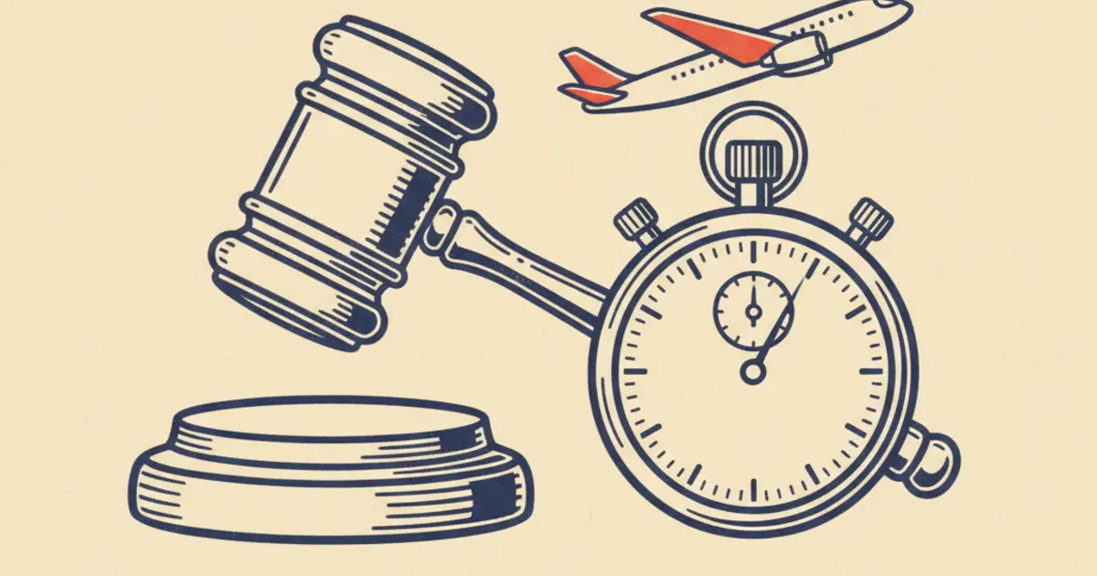 Illustration representing the new asylum appeals target introduced to speed up removals from the UK