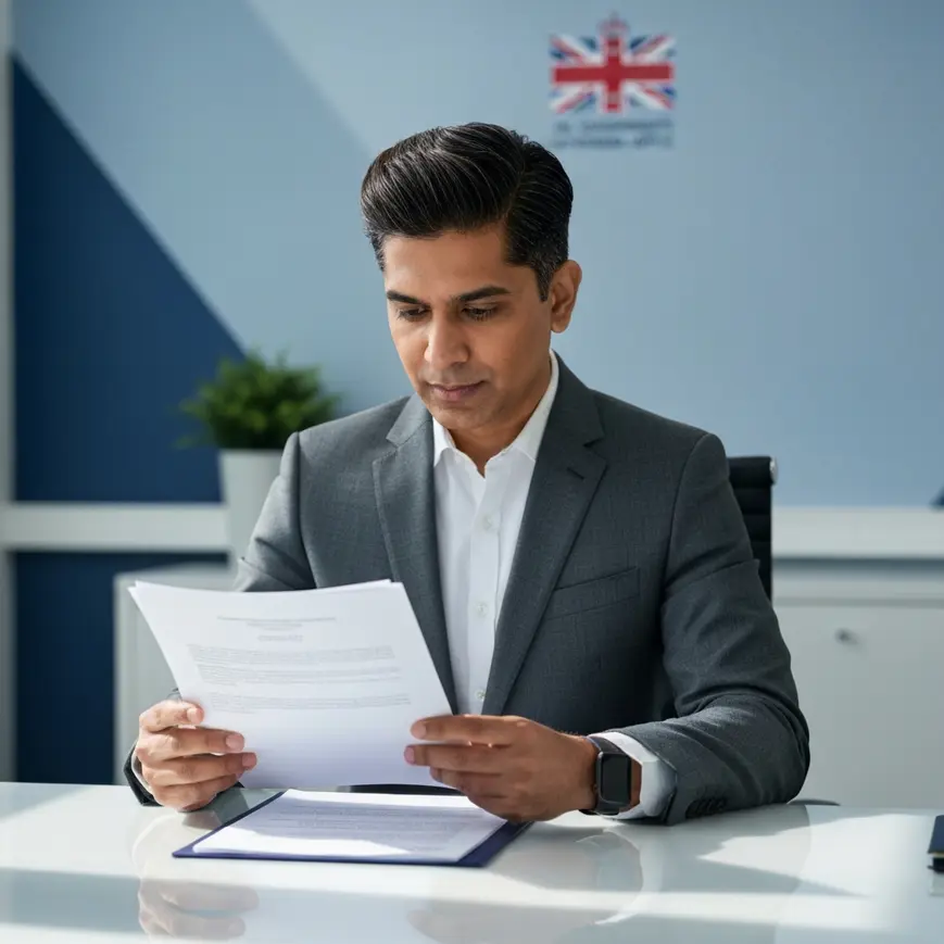 UK Home Office caseworker reviewing Kenya country policy and information notes for asylum decision-making