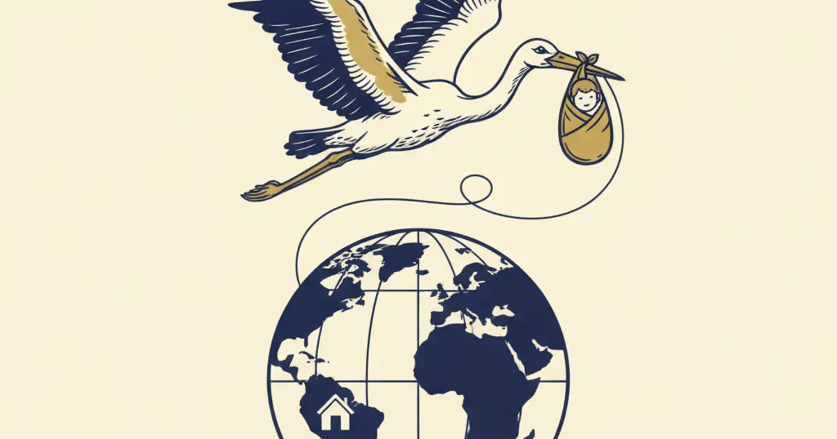 Illustration representing British nationality rules for children born abroad during Crown, designated and EU service